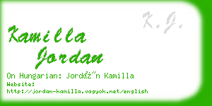 kamilla jordan business card